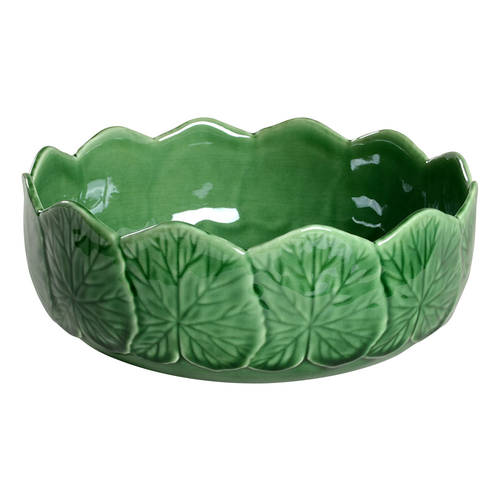 Geranium Green 11" Large Salad Serving Bowl
