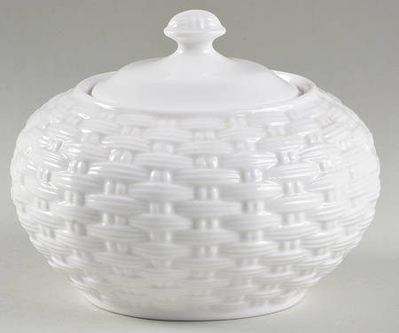 Basketweave Sugar Bowl & Lid