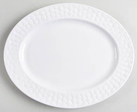 Basketweave 14" Oval Serving Platter