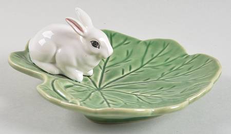Rabbit Green Figural Ashtray