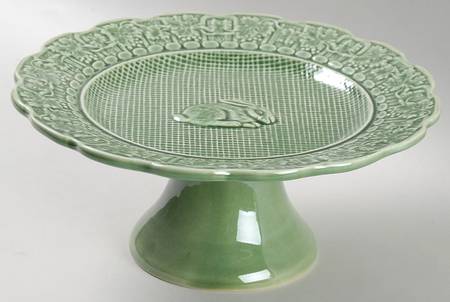 Rabbit Green 8" Diameter Pedestal Cake Stand