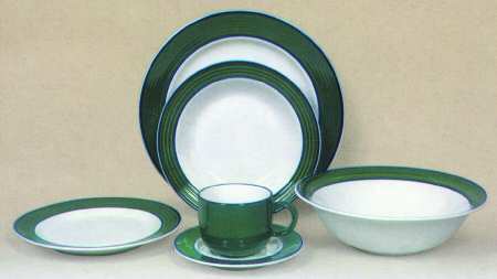Ribbed Green by Bengal Fine Ceramics