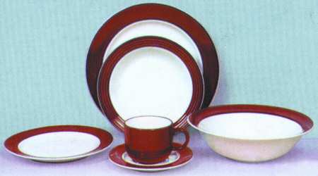 Ribbed Maroon by Bengal Fine Ceramics