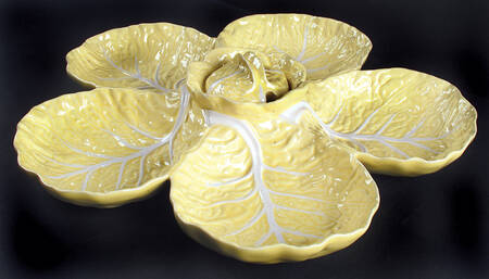 Cabbage Yellow 5-Part Relish & Center Lid