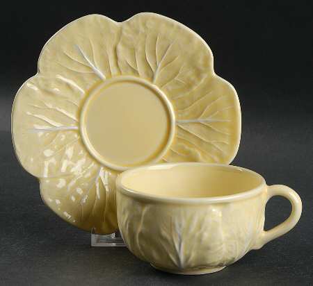 Cabbage Yellow Flat Cup & Saucer Set