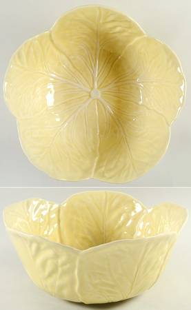 Cabbage Yellow 11" Large Salad Serving Bowl