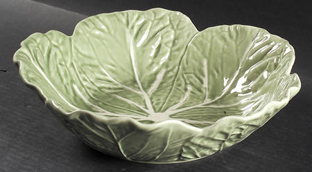 Cabbage Light Green 11" Round Vegetable Bowl