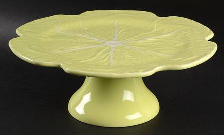 Cabbage Light Green 12" Diameter Pedestal Cake Stand