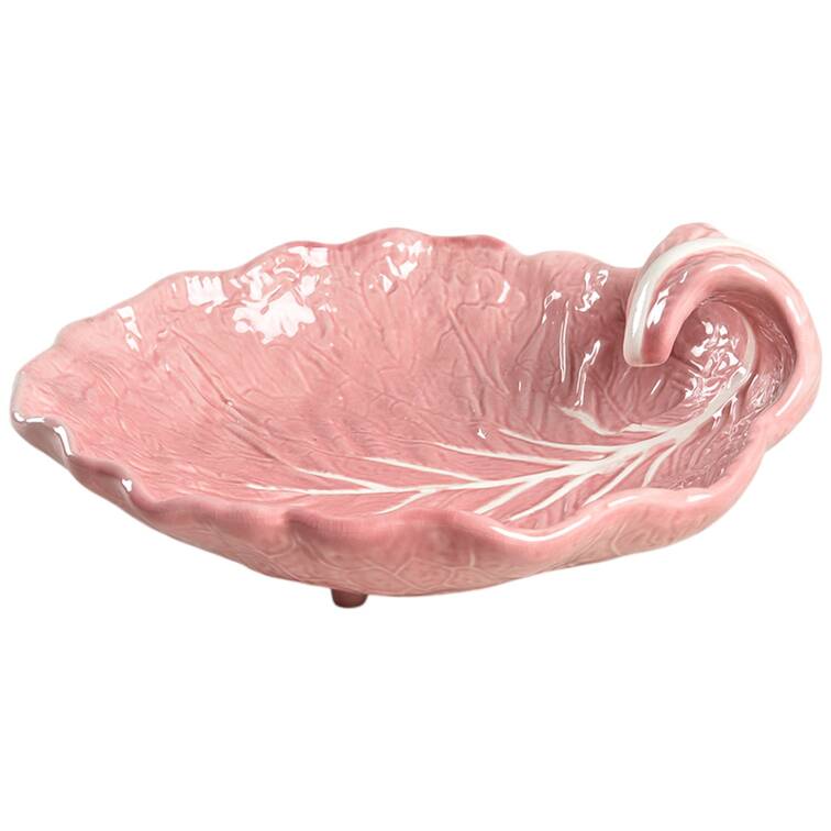 Cabbage Pink 12" Leaf Bowl