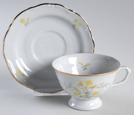 Springtime Footed Cup & Saucer Set by Baum Brothers
