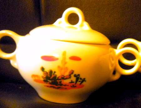Arizona Cactus Sugar Bowl & Lid