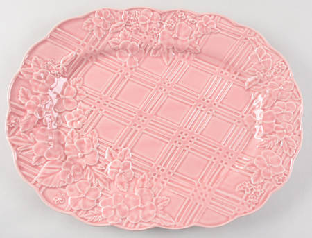 Ingrid Pink 14" Oval Serving Platter