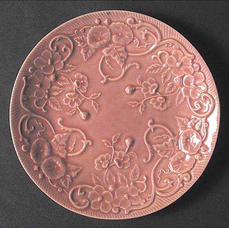 Flowers Pink Salad Plate