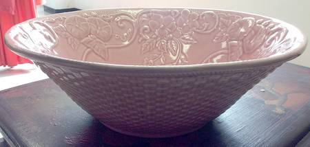 Flowers Pink 11" Large Salad Serving Bowl