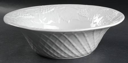 Grape White 12" Large Salad Serving Bowl