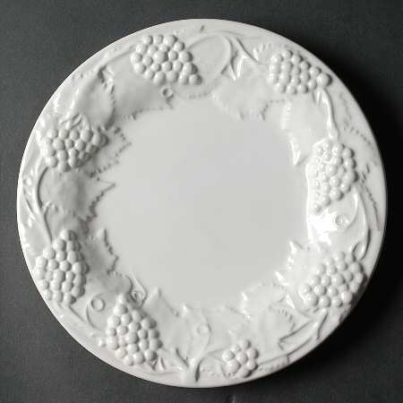 Grape White Luncheon Plate