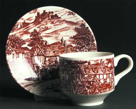 Swan Inn Flat Cup & Saucer Set