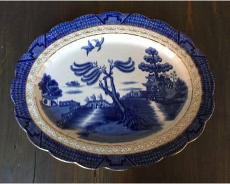 Real Old Willow (No Trim) 15" Oval Serving Platter