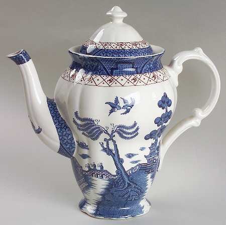 Real Old Willow (No Trim) Small Coffee Pot & Lid