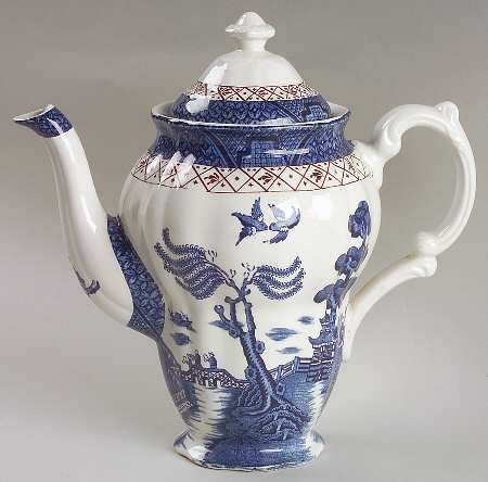 Real Old Willow (No Trim) Small Coffee Pot & Lid