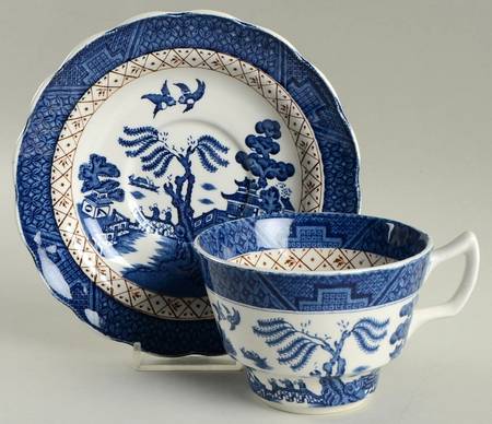 Real Old Willow (No Trim) Oversized Cup & Saucer Set