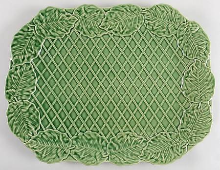 Leaf Service Green 18" Rectangular Serving Platter