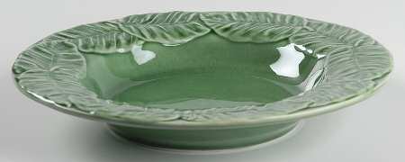 Leaf Service Green Large Rim Soup Bowl