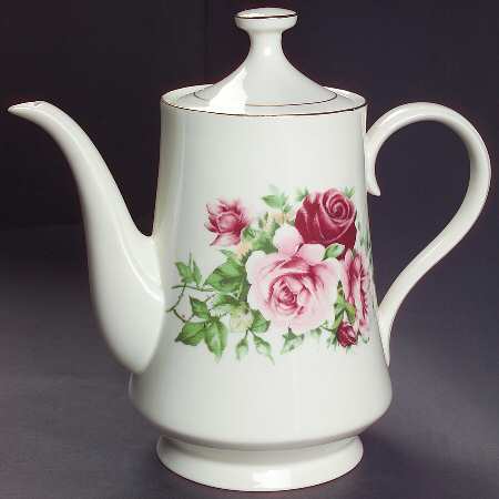 Victorian Rose Coffee Pot & Lid