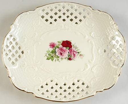 Victorian Rose Pierced Sandwich Tray