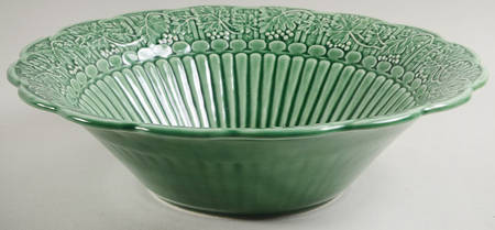 Green Grape Leaf Large Salad Serving Bowl