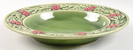 Holly (Christmas Holly) Large Rim Soup Bowl