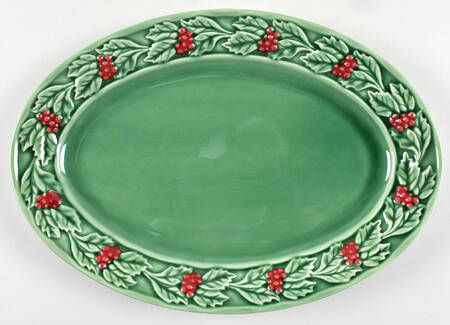 Holly (Christmas Holly) 13" Oval Serving Platter