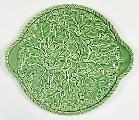 Holly (Christmas Holly) Handled Cake Plate
