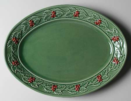 Holly (Christmas Holly) 15" Oval Serving Platter