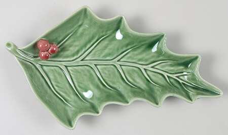 Holly (Christmas Holly) 10" Leaf Dish