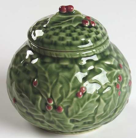 Holly (Christmas Holly) Sugar Bowl & Lid