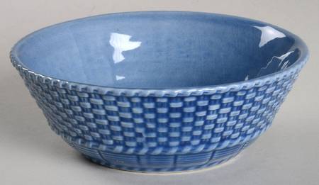 Basketweave Blue Coupe Cereal Bowl