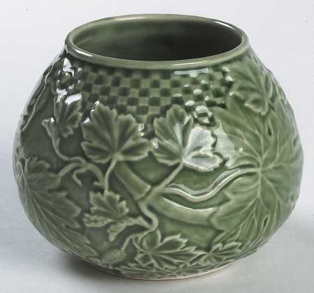 Vine Green Sugar Bowl No Lid