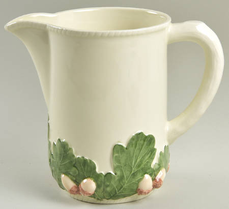 Oak Leaf White and Green 64 Oz Pitcher
