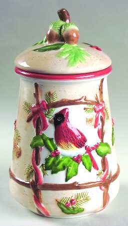 Festive Ribbon Cookie Jar & Lid by Block
