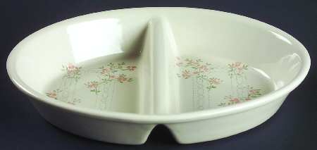 BIL20 10" Oval Divided Vegetable Bowl
