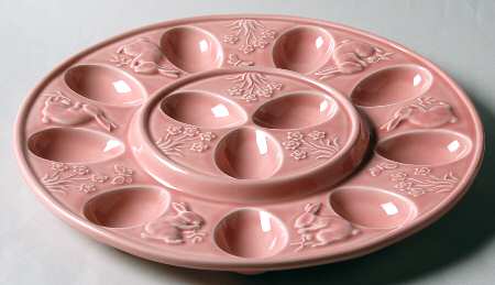 Rabbit Pink Deviled Egg Plate