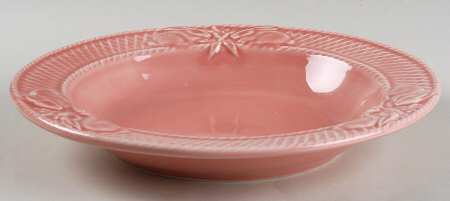 Rabbit Pink Large Rim Soup Bowl