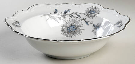Summertime (2 Large Floral Sprays) 9" Round Vegetable Bowl