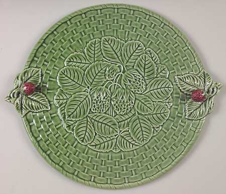 Strawberry Service Handled Cake Plate