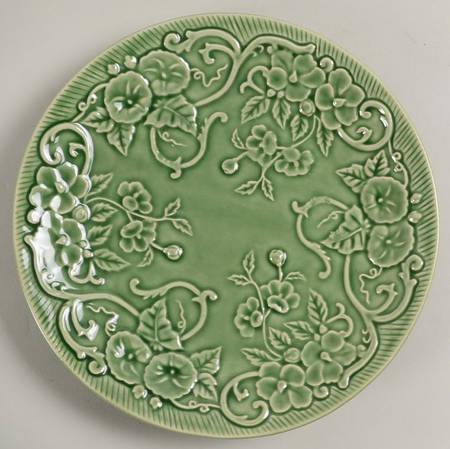Flowers Green Salad Plate