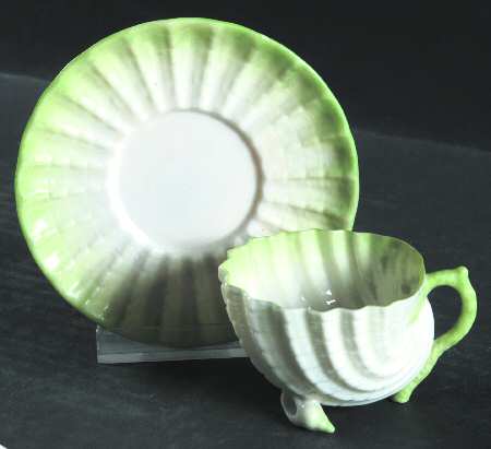 Neptune Green Footed Demitasse Cup & Saucer Set