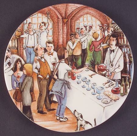 Market Scenes Salad Plate
