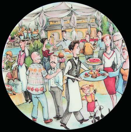 Market Scenes Salad Plate