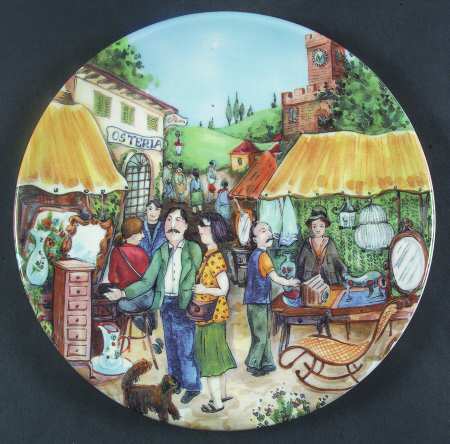 Market Scenes Dinner Plate